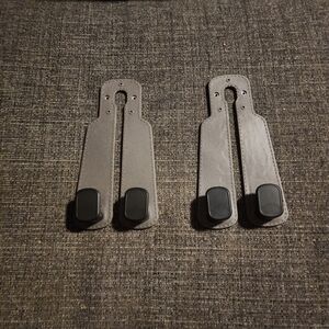 Gray Leather Belt Clip to Hold Purse On Back Of Seat